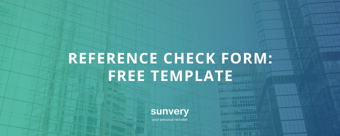 REFERENCE CHECK FORM TEMPLATE